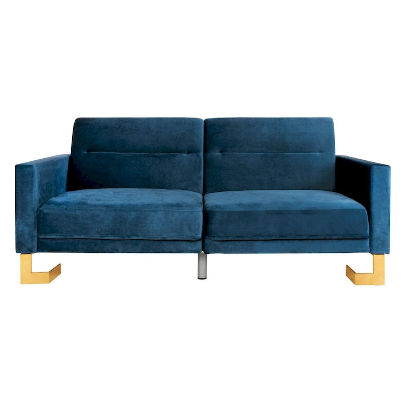 Modernes, zweitiliges, klappbares Schlafsofa in Beige