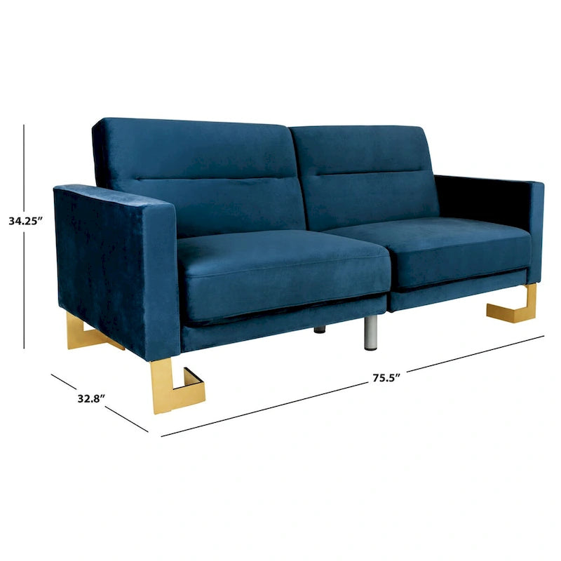 Modernes, zweitiliges, klappbares Schlafsofa in Beige