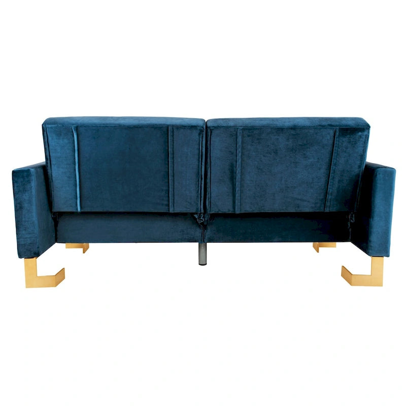 Modernes, zweitiliges, klappbares Schlafsofa in Beige
