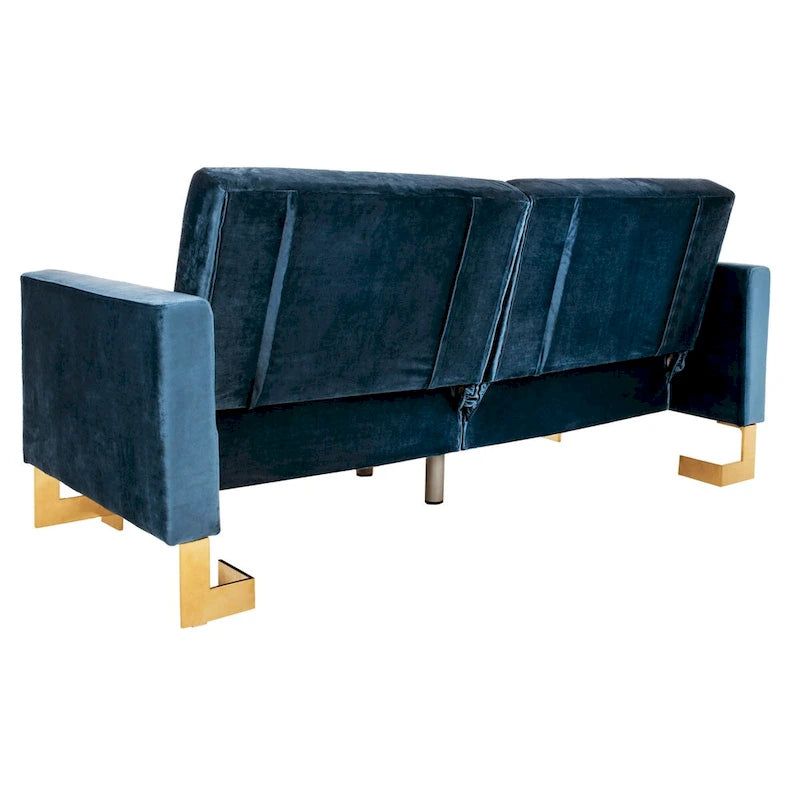 Modernes, zweitiliges, klappbares Schlafsofa in Beige