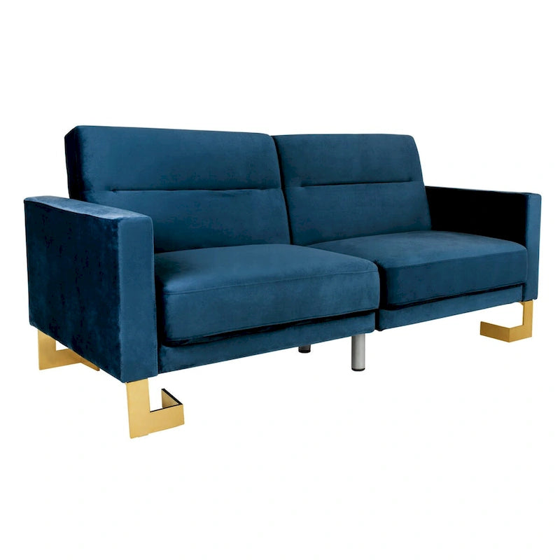 Modernes, zweitiliges, klappbares Schlafsofa in Beige