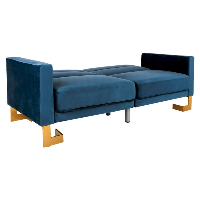 Modernes, zweitiliges, klappbares Schlafsofa in Beige