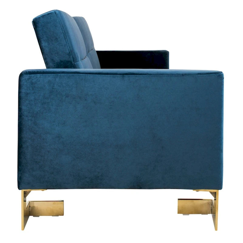 Modernes, zweitiliges, klappbares Schlafsofa in Beige