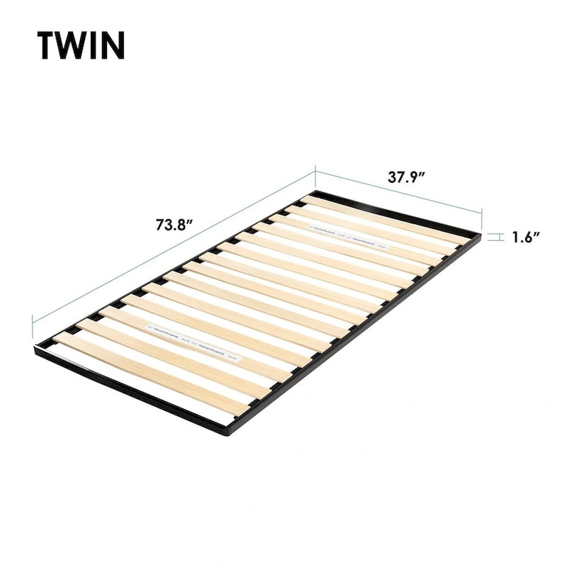 Planche de lit métallique de 1.6 pouce avec lattes en bois