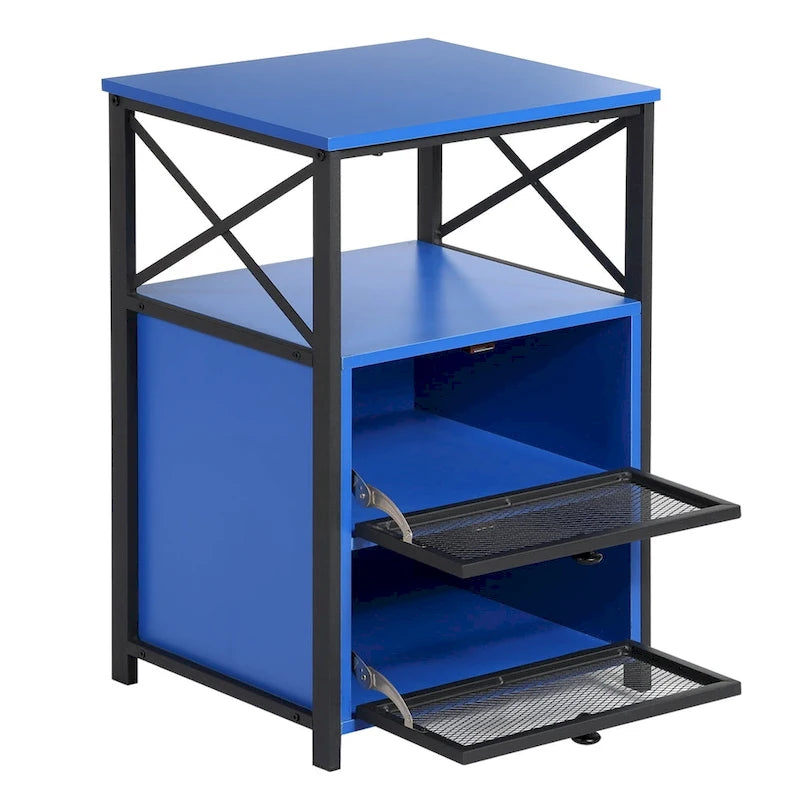 Nachttisch mit 2 Schubladen und Ablage für das Schlafzimmer, kleine Nachttische, Beistelltisch