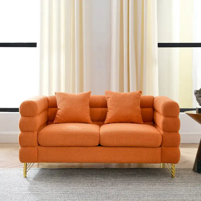 Übergroßes tiefes 2-Sitzer-Loveseat-Sofa mit 2 Kissen
