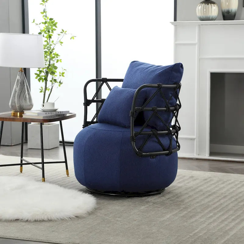 Upholstered Swivel Accent Chair Living Room Chair
