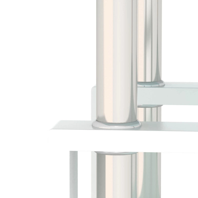 Moderner quadratischer Beistelltisch aus gehärtetem Glas, Tee- und Couchtisch - 17.72L x 17.72 W x 20.5 H,
