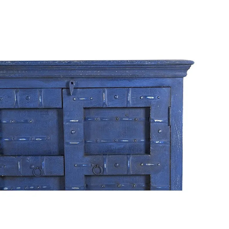 Buffet en bois bleu avec portes, 72