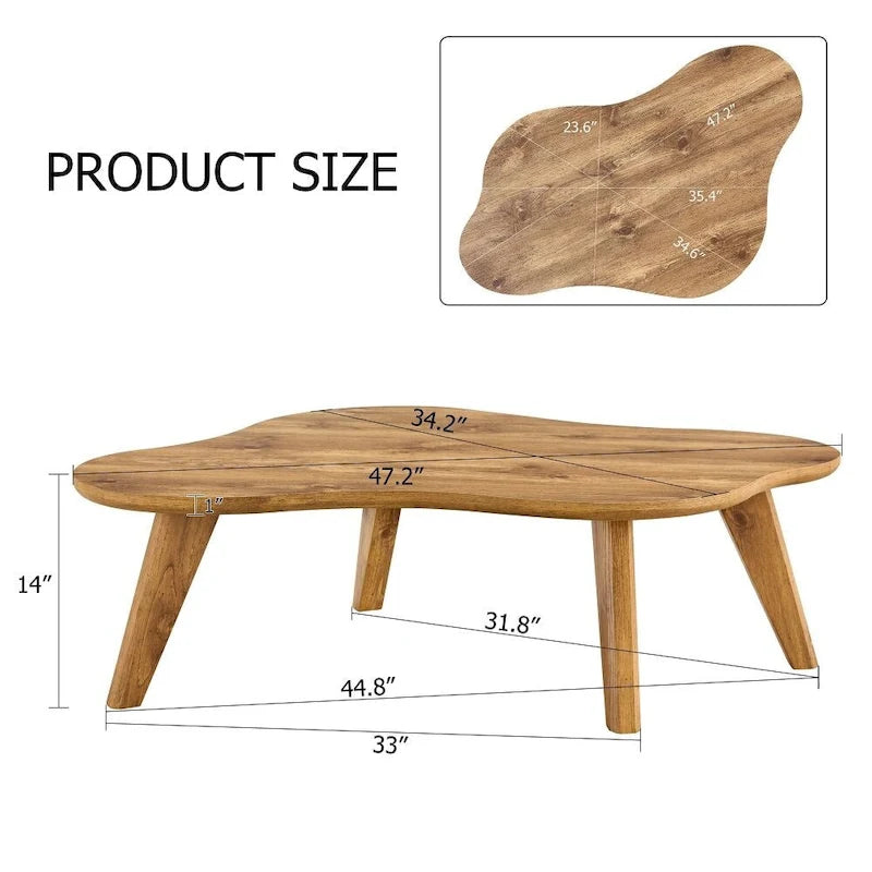 Table basse moderne minimaliste en forme de nuage