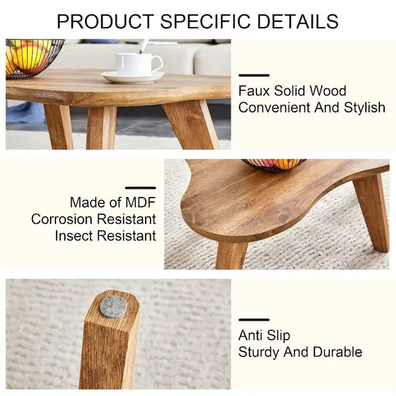 Table basse moderne minimaliste en forme de nuage
