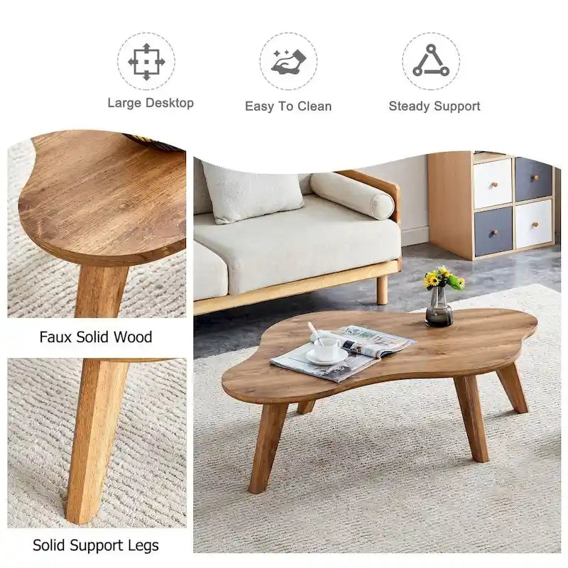 Table basse moderne minimaliste en forme de nuage