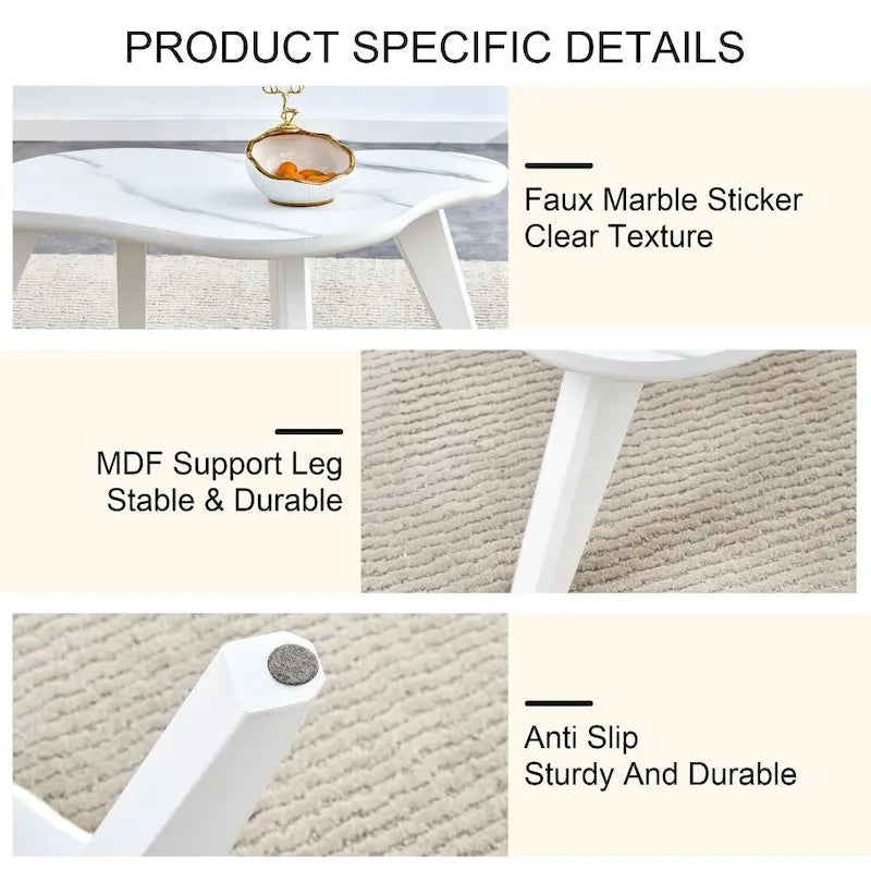 Table basse moderne minimaliste en forme de nuage