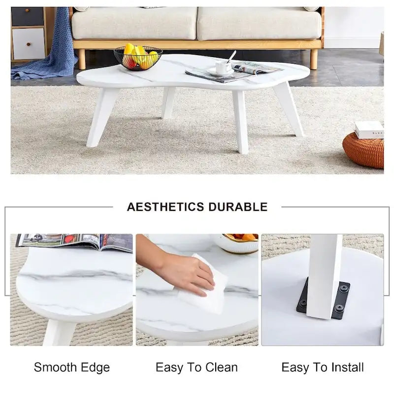Table basse moderne minimaliste en forme de nuage